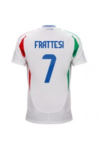 Italië Davide Frattesi #7 Voetbaltruitje Uit tenue EK 2024 Korte Mouw